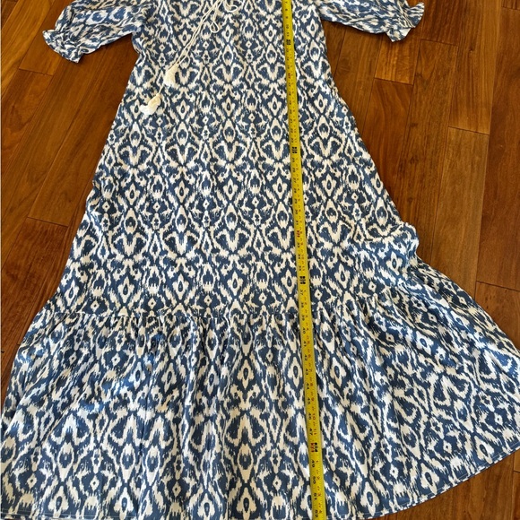 Blue and White Maxi Dress - Picture 4 of 9